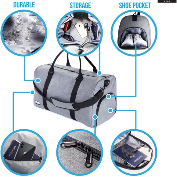 COPY - Peak Gear Duffle Bag for Travel 42L..(NWT)grey - Picture 1 of 5